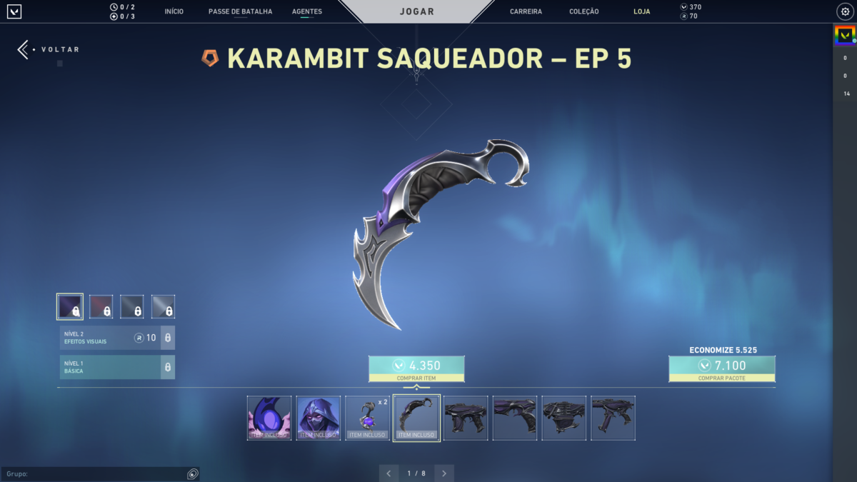Jogadores precisam gastar quase R$ 140 para adquirir nova Karambit