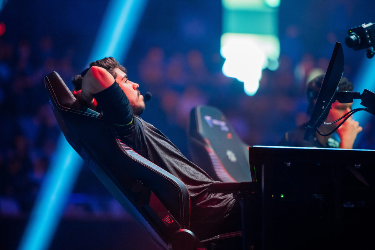 aspas durante a partida da LOUD contra a EG pelo Masters Tokyo