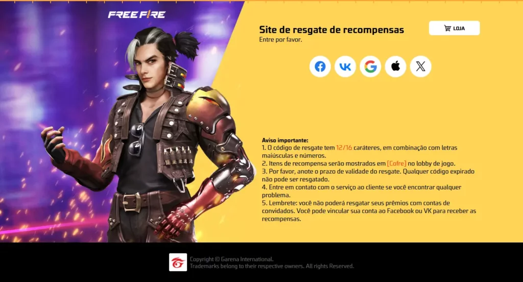 resgate codiguin free fire