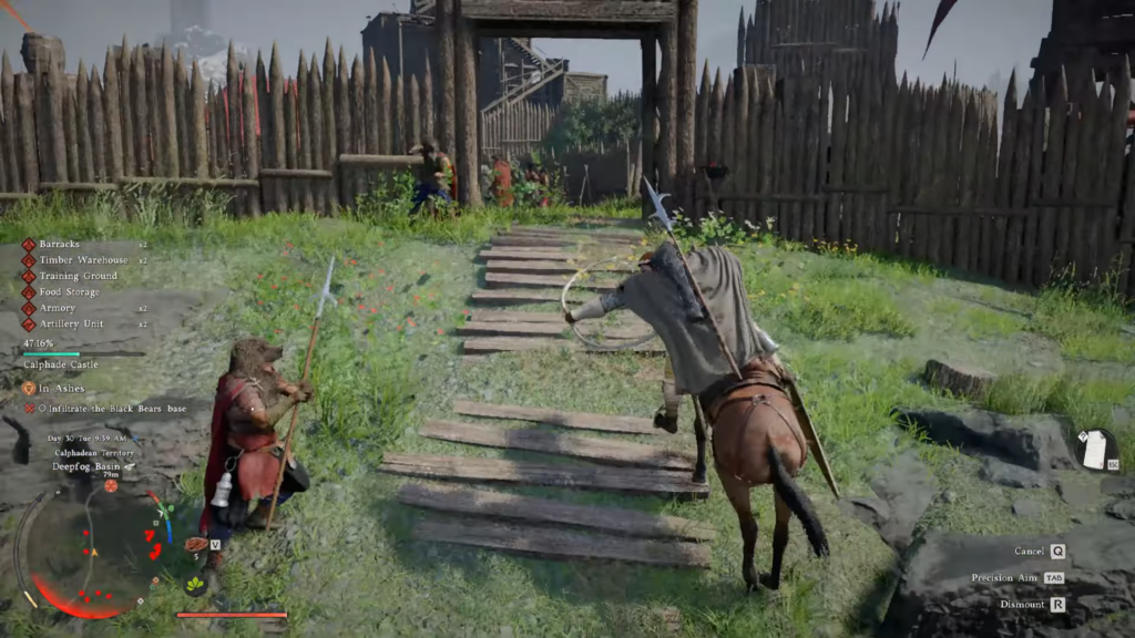 Base dos Black Bears em Crimson Desert