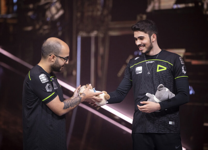 Gustavo Sacy Rossi (L) and Erick aspas Santos of LOUD seleção brasileira, VALORANT