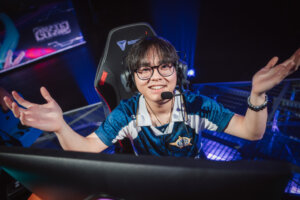 Sato of Leviatán is seen onstage at the VALORANT Masters London