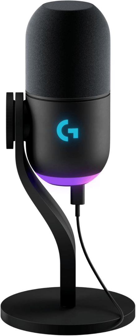 Microfone Dinâmico Logitech G Yeti GX, Conexão USB, Preto | Gamer, com RGB LIGHTSYNC, Captação Dinâmica Supercardioide, Plug and Play, para Gravação de Conteúdo e Streaming em PC e Mac
