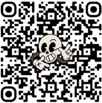 QR Code do crachá Caveira dos Desenhos Animados