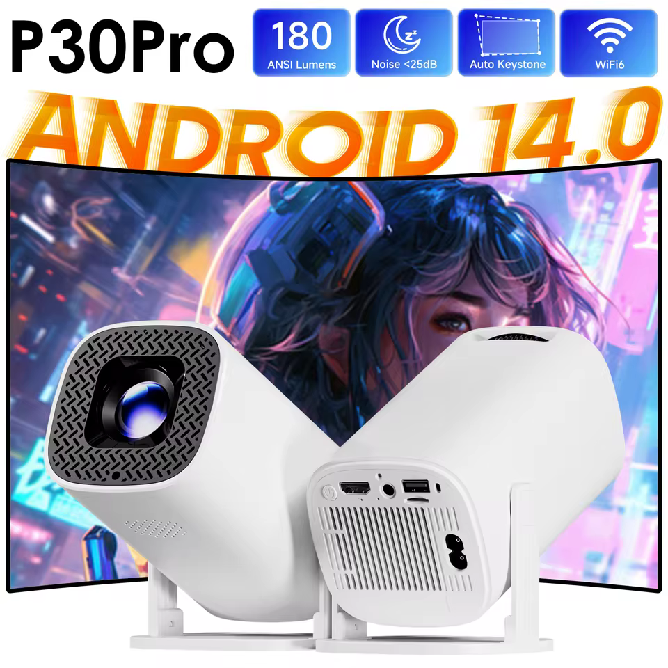 P30PRO Android 14 Mini Projetor Inteligente 2