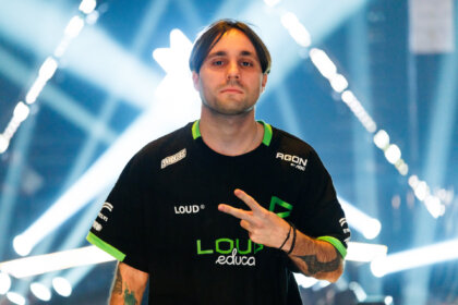 Coach Romanilly of LOUD walks onstage during VALORANT Champions Shanghai