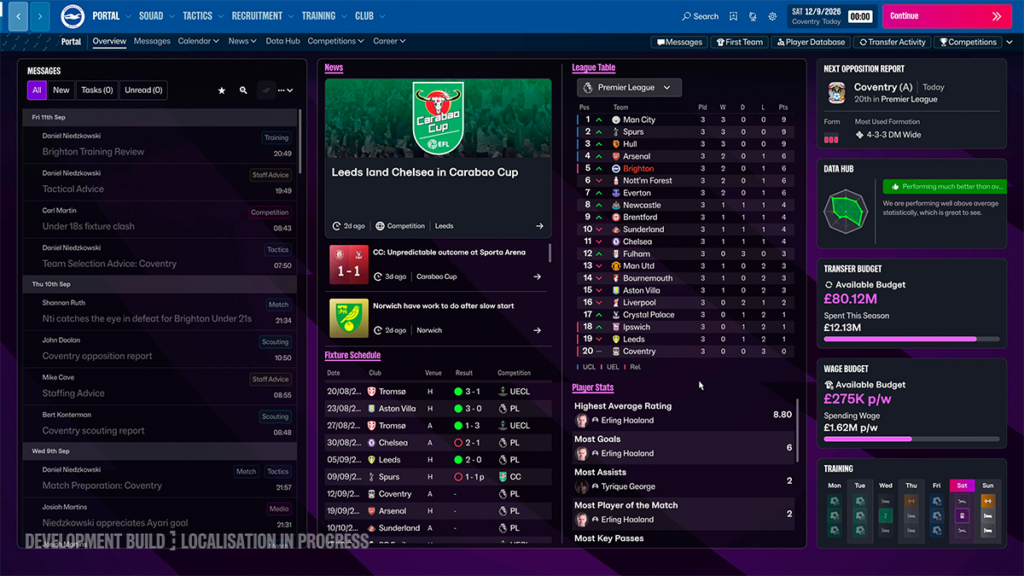 Interface do Football Manager 27 terá melhorias