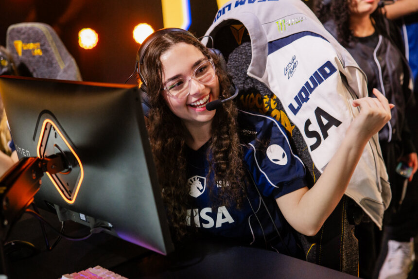 Isaa of Team Liquid VISA is seen on stage during the 2026 VALORANT Game Changers Championship