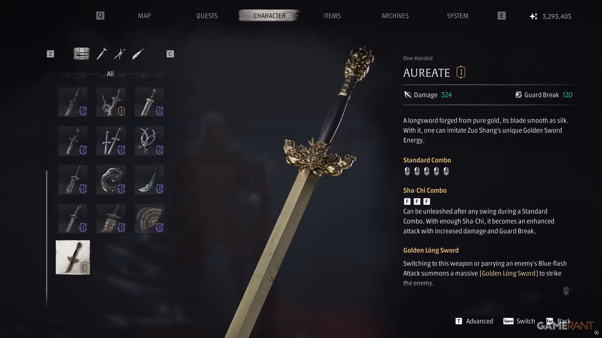 Todas as armas de Phantom Blade Zero. Reprodução/GameRant